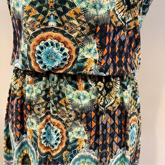 Bisou Bisou Halter Neck Maxi Sleeveless Dress - Multicolor - Picture 3 of 13